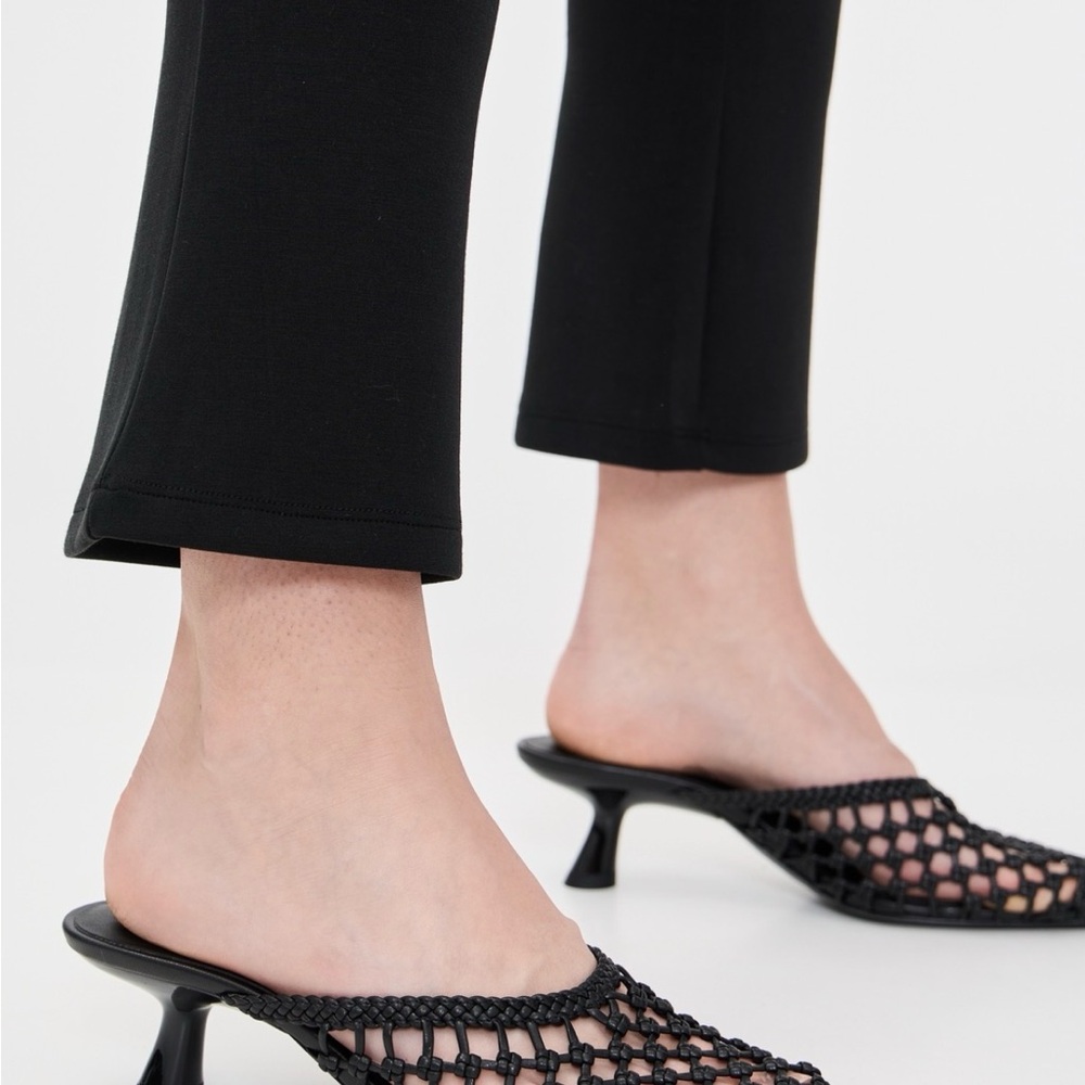 Simon Miller Black Woven Heeled Mules - Picture 3 of 4